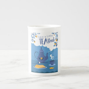 Caneca De Porcelana Chá Break Design Bone China Specialty Mug
