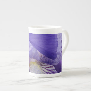 Caneca De Porcelana Chá comigo! Flor da íris do copo de chá do lomb