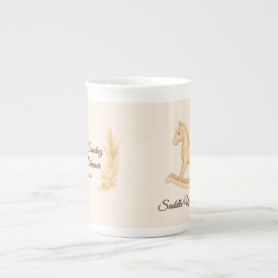 Caneca De Porcelana chá de fraldas Ocidental Boho "Saddle Up"