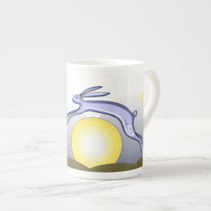Caneca De Porcelana Chá do coelho e da lua