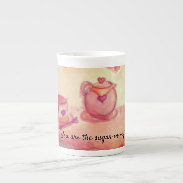 Caneca De Porcelana chá-tempo (Frente)