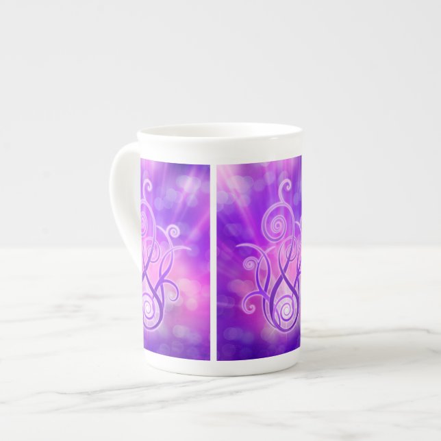 Caneca De Porcelana Chama Violeta/Fogo Violeta (Frente Esquerda)