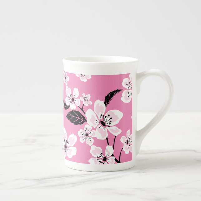 CANECA DE PORCELANA CHERRY BLOSSOM - SAKURA (LITE PINK) (Direita)