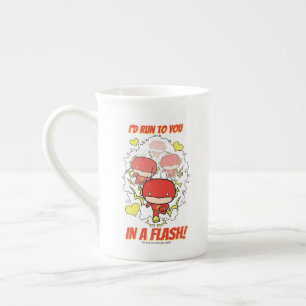 Caneca De Porcelana Chibi Flash - Eu corria para você em um Namorados