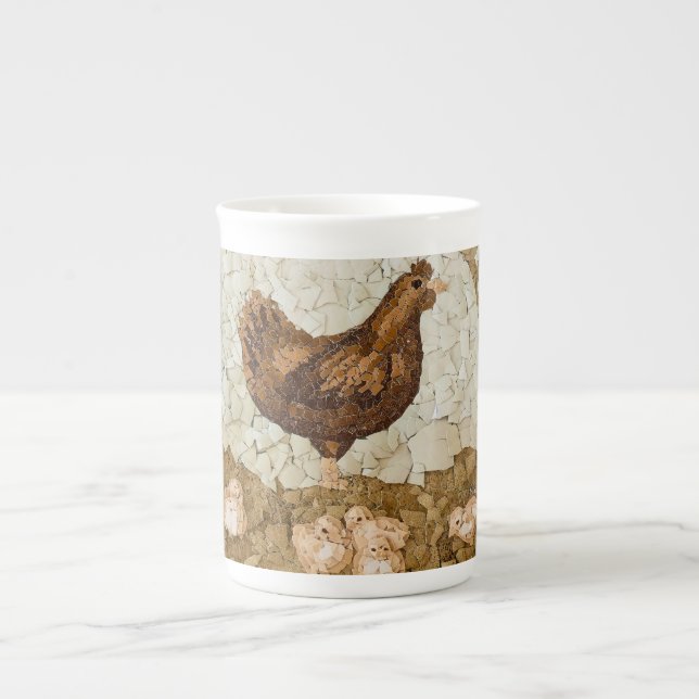 Caneca De Porcelana Chicken Farmyard Bone China Mug (Frente)