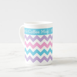 Caneca De Porcelana China Mug para Personalizar, Multicolor Chevrons