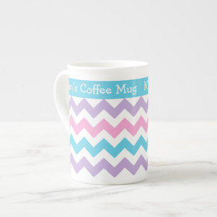 Caneca De Porcelana China Mug para Personalizar, Multicolor Chevrons