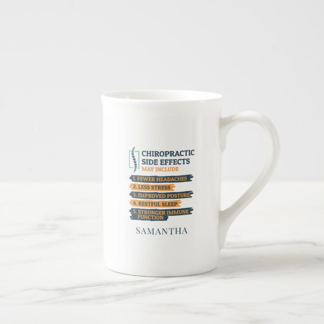 Caneca De Porcelana Chiropractic Side Effects Personalized Swag (Direita)