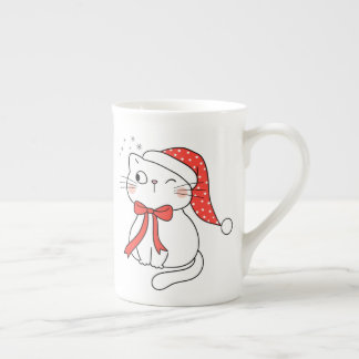 Caneca De Porcelana Christmas Cat