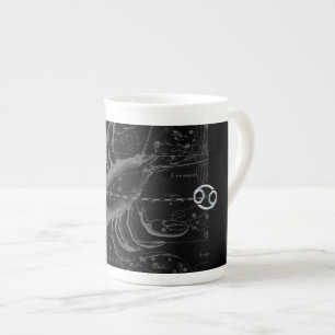 Caneca De Porcelana Chrome como Cancer Sinal em Hevelius Engraando