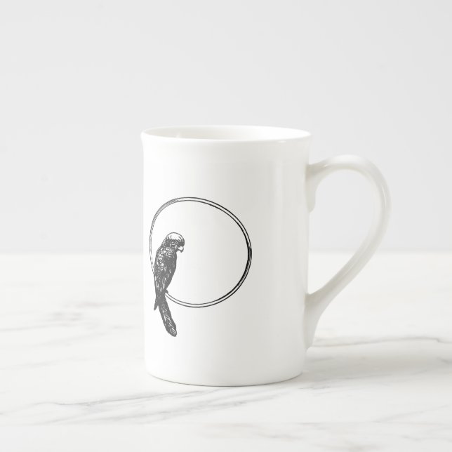 Caneca De Porcelana círculo-ave-ave-animal-ciclo-quadro (Direita)