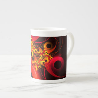 Caneca De Porcelana Círculos Coloridos Padrão Moderno de Arte Abstrato