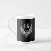 Cisnes de Cristal Esmeralda | Joias de Luxo