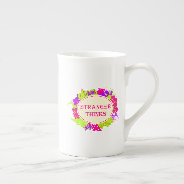 Caneca De Porcelana Citação de Stranger Things em estilo de programa d (Direita)