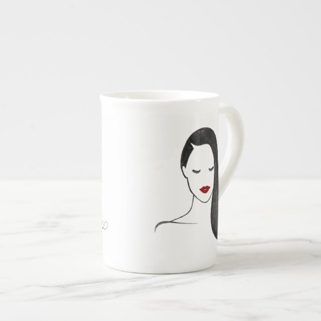 Caneca De Porcelana Citação Feminista da Duquesa Meghan Markle (Frente Esquerda)