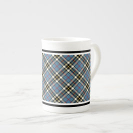 Caneca De Porcelana Clan Thompson Dress Tartan Light Blue Xadrez