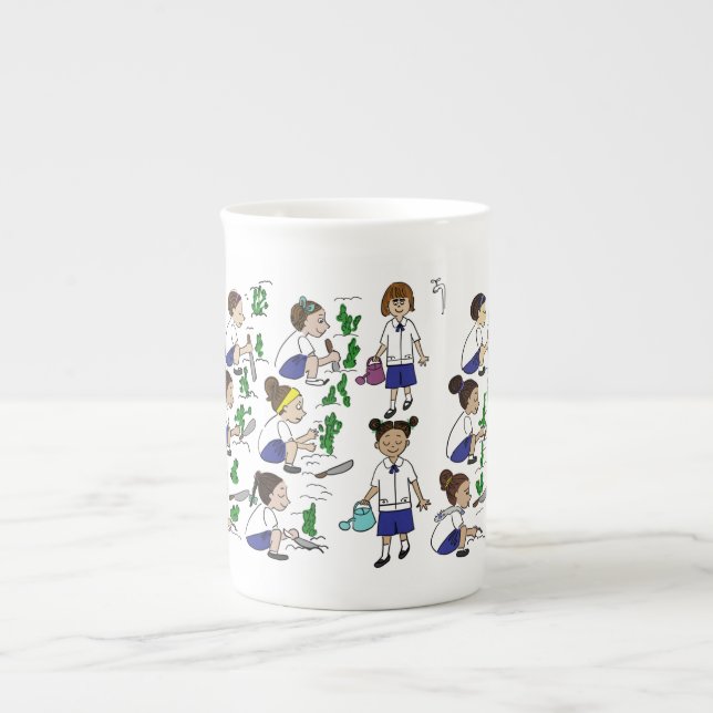Caneca De Porcelana Classe de jardinagem (Frente)