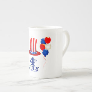 Caneca De Porcelana Clássico do dia da Independência 4 de julho do Sli