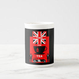 Caneca De Porcelana Clássico - Drinkers de chá britânico