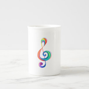 Caneca De Porcelana Clef (trecho de arco-íris)