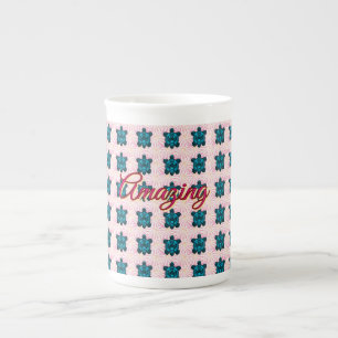 Caneca De Porcelana Cobertor Sherpa com padrão personalizado de tartar