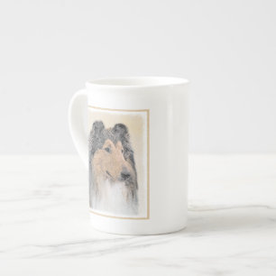 Caneca De Porcelana Colley (Rough) Pintura - Arte de Cachorro Original