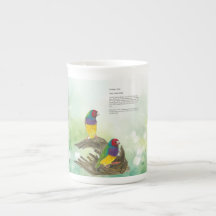 Colorido Gouldian Finch Bird Watercolor