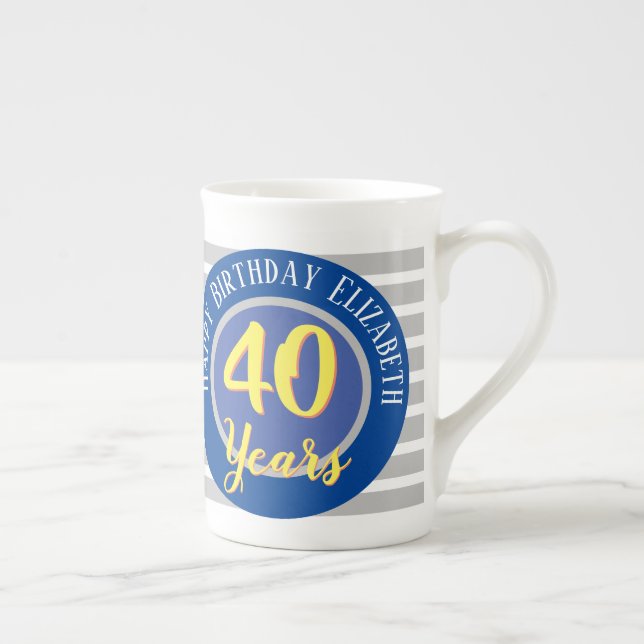 Caneca De Porcelana Comemorativa de 40 anos de aniversário (Direita)