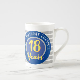 Caneca De Porcelana Comemorativa de Aniversário de 18 Anos