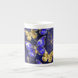 Caneca De Porcelana Composição com borboletas de fogo