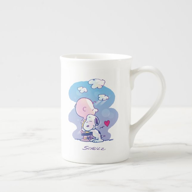 Caneca De Porcelana Conforto e segurança | Charlie & Snoopy Hug (Direita)