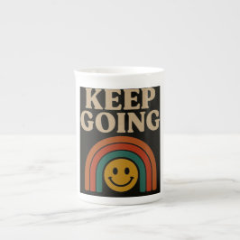 Caneca De Porcelana Continuar: Positividade em cada passo
