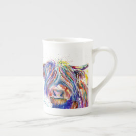 Caneca De Porcelana Coo2 Vaca do planalto Mata de china escocesa