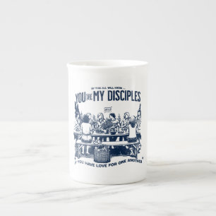 Caneca De Porcelana Copo Cristão Moderno com versículo inspirador da B