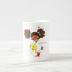 Caneca De Porcelana Copo do poder da menina