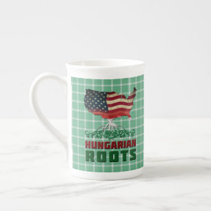 Caneca De Porcelana Copo húngaro americano das raizes