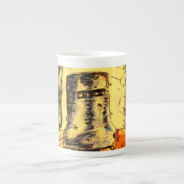 Caneca De Porcelana Copos de papel eclipse solar Ned Kelly (Frente)