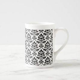 Caneca De Porcelana Cor damasco em branco