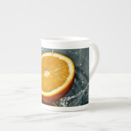 Caneca De Porcelana Cor de laranja positiva suculenta para o humor vit