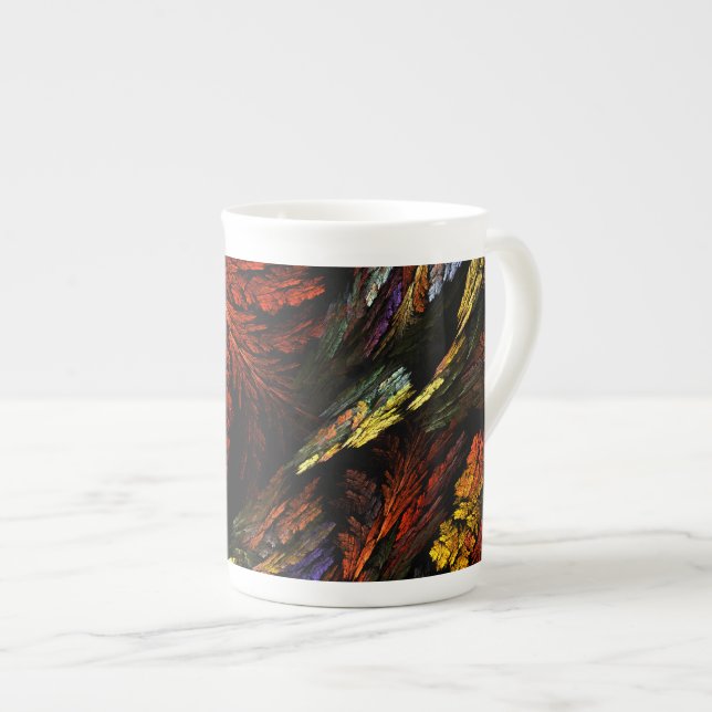 Caneca De Porcelana Cor Harmonia Abstrato Art (Frente Esquerda)