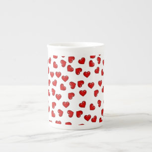 Caneca De Porcelana Coração do amor