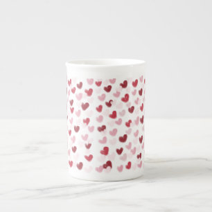 Caneca De Porcelana Corações de Amor
