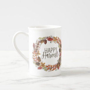 Caneca De Porcelana coroa aquática outono