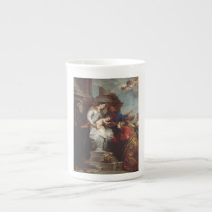Caneca De Porcelana Coroação de Santa Rosália por Anthony van Dyck
