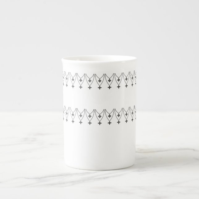 Caneca De Porcelana Corrente & Pingente (Frente)