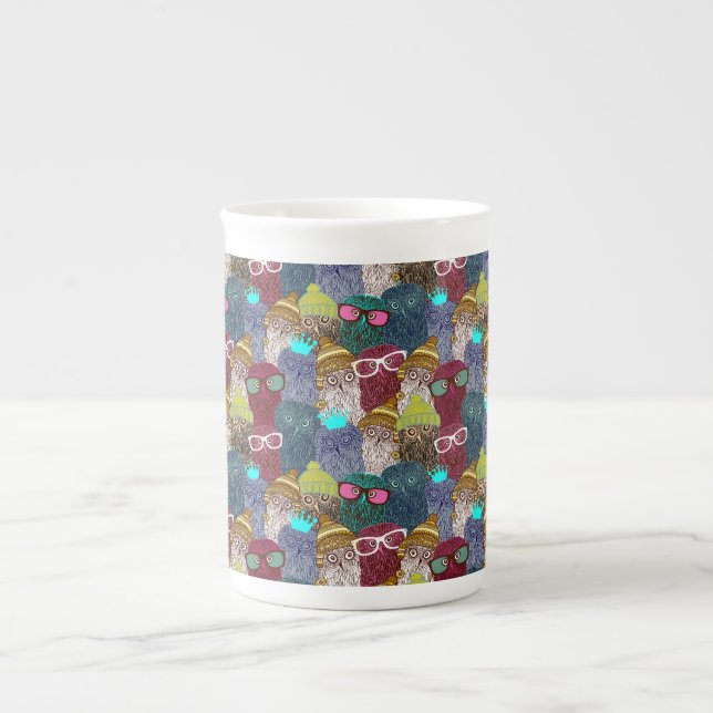 Caneca De Porcelana Coruja na coroa (Frente)