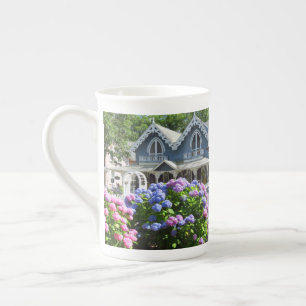 Caneca De Porcelana Cottages e Hydrangeas - Martha's Vineyard