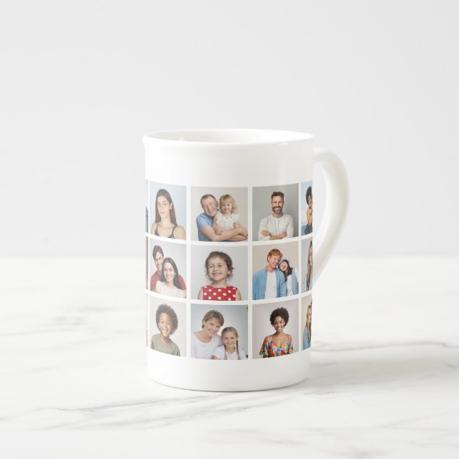 Caneca De Porcelana Create Your Own 21 Photo Collage  (Frente Esquerda)