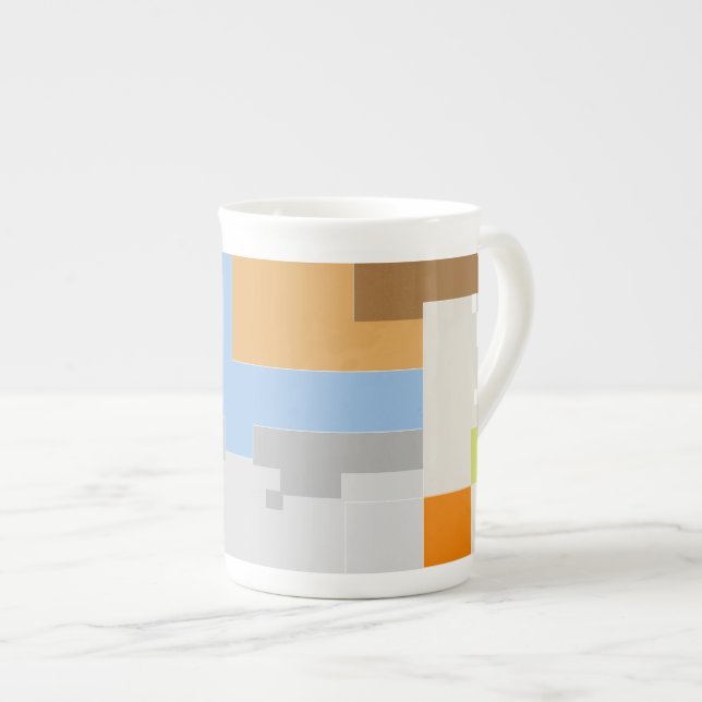 Caneca De Porcelana Criação de padrões de abstrato (Frente Esquerda)