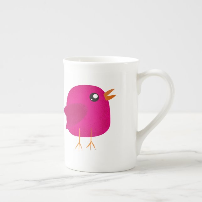 Caneca De Porcelana Crianças, passarinho fofo (Direita)